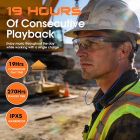 MIPEACE side profile of neckband highlighting flexible snap-back and comfort benefit