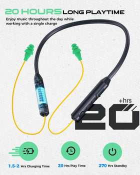 MIPEACE worn during work showing stability, keeps earbuds in place