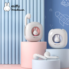 MIPOW Miffy open charging case with Miffy doll and color LED highlighting easy access and style