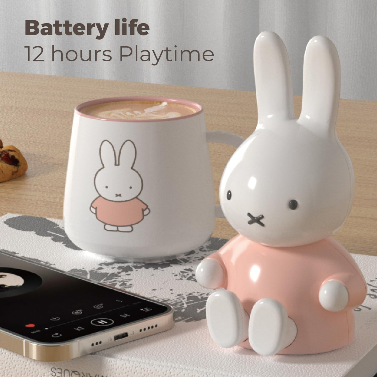 MIPOW Miffy figurine design speaker blends decor with sound