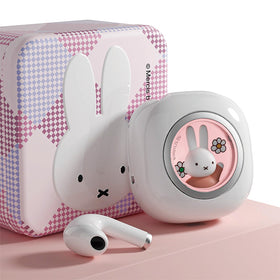 MIPOW front packaging showing Miffy iron box and earbuds, appealing gift presentation