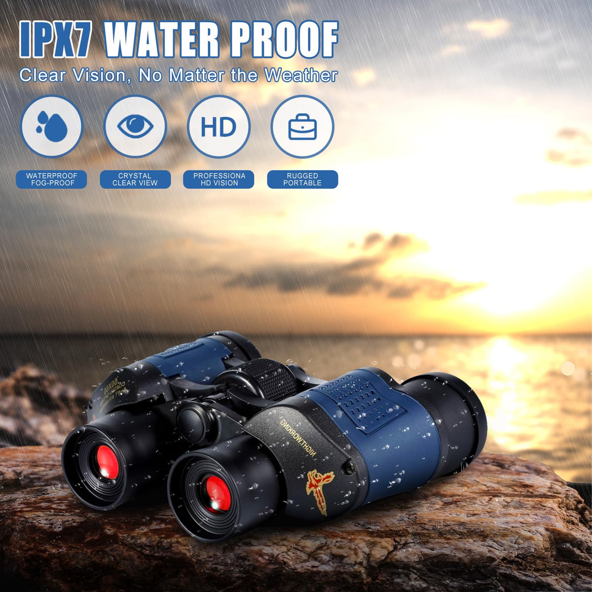 MIQXUAS low light 60x60 binoculars provide clearer vision for events.