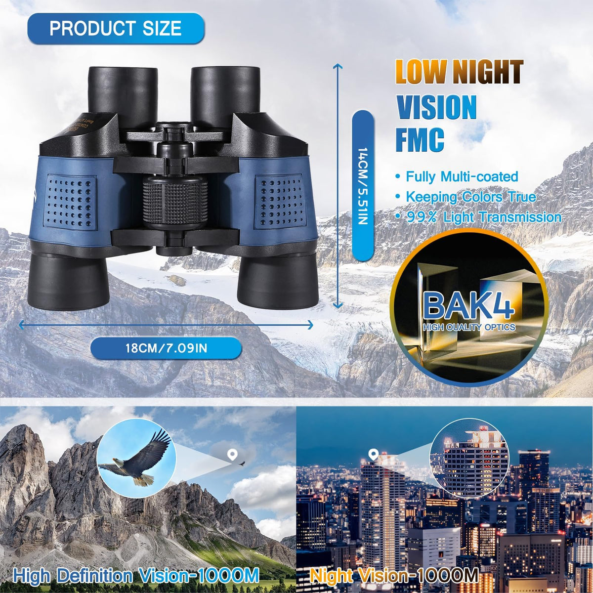MIQXUAS close-up of BAK4 prism texture improving image clarity