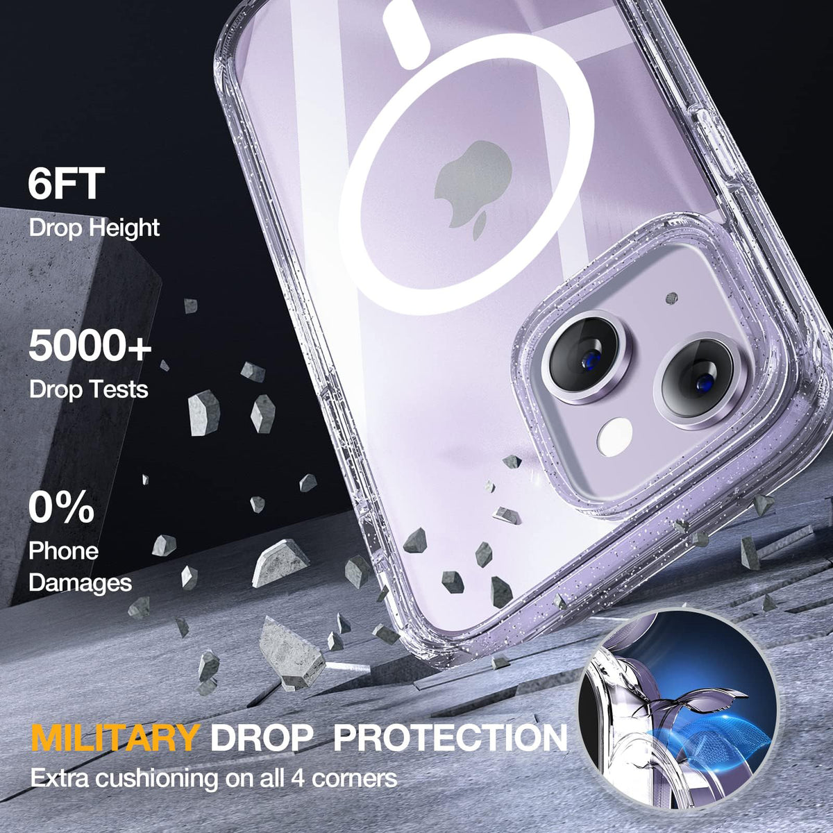Miracase raised camera bezel detailed shot benefit: protects camera lenses from scratches