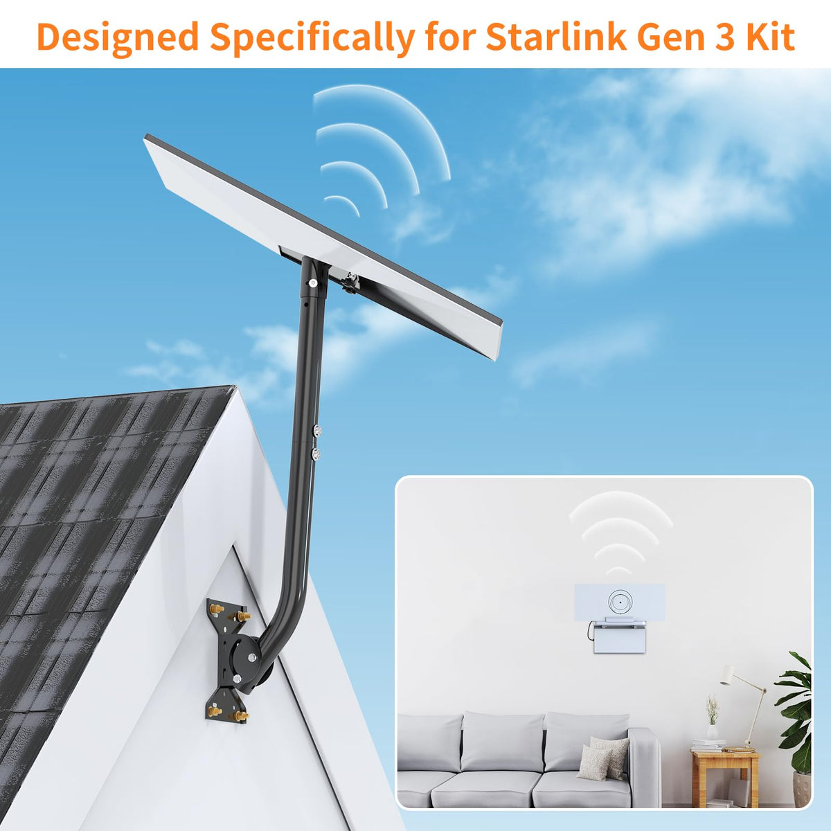 Mirexion adjustment holes close-up demonstrating precise angle control for better reception