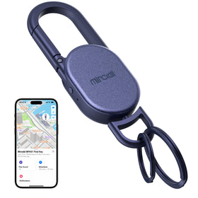 Miroddi keychain tracker clip-front shows a compact, durable key finder for daily carry