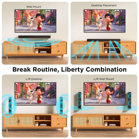Miroir 2.0ch 100W soundbar auto-connect for clutter-free setup