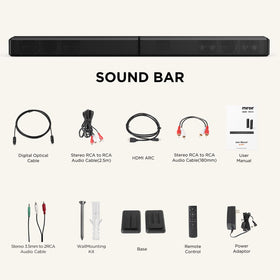 Miroir 2.0ch 100W soundbar subwoofer-ready design (sold separately)