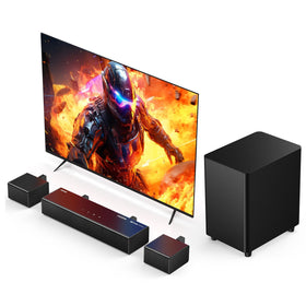 Miroir front soundbar with speakers showing widestage imaging benefit