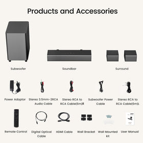 Miroir next to TV stand illustrating compact footprint and scale