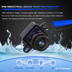 Misakomo 170-degree ultra-wide-angle rear view camera for better visibility behind.