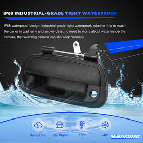misakomo angle view demonstrates 170° wide coverage for hitch and bumper visibility