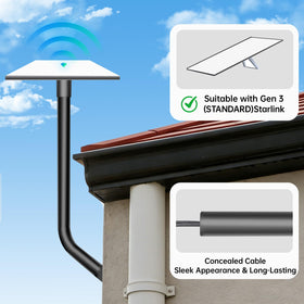 Misoull Starlink hidden cable design protects cables while keeping aesthetics tidy.