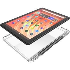 Mission Cables clear case for Fire HD 10 back view with precise cutouts for ports