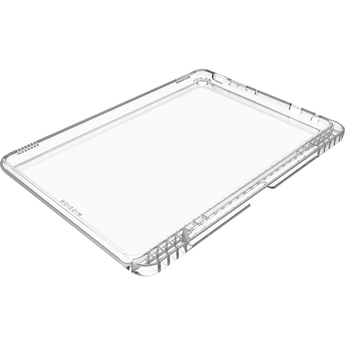 Mission Cables clear case for Fire HD 10 front view protects edges while showing original color