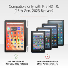 Mission Cables clear case for Fire HD 10 left side view with soft edges