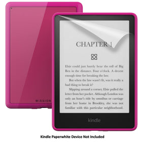 Side view of the clear-edged case showing precise access to buttons.