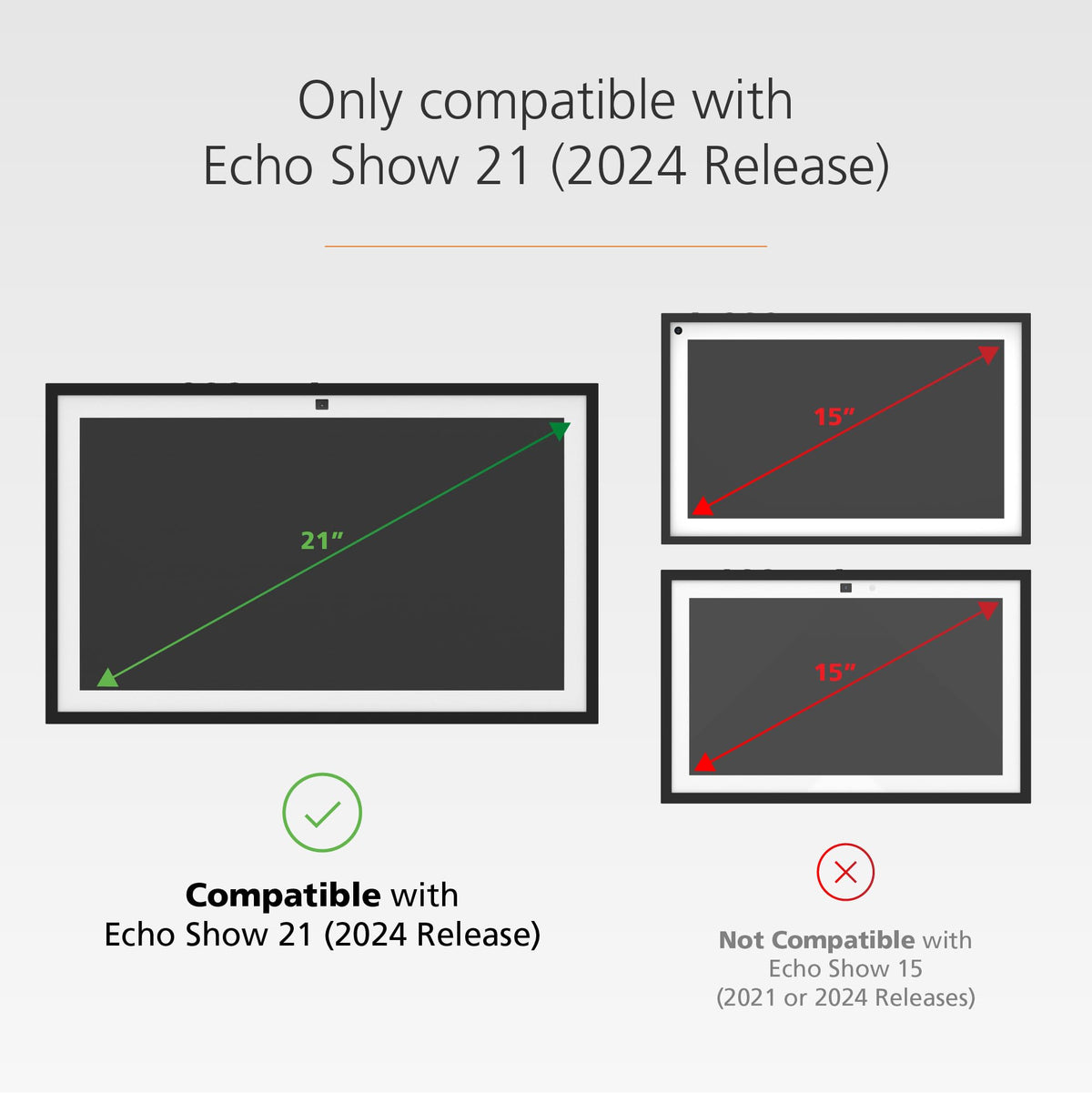 Mission Cables frame installed on Echo Show 21 showing decor coordination benefit