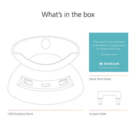 Mission Cables Glacier White stand on desk with Echo Pop for tidy workspace benefit