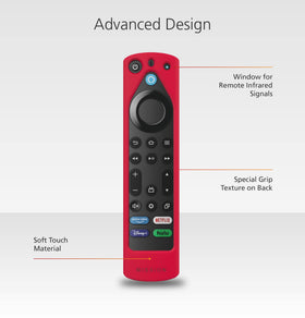 Mission Cables remote cover for Fire TV Omni Series, back view, protects from drops