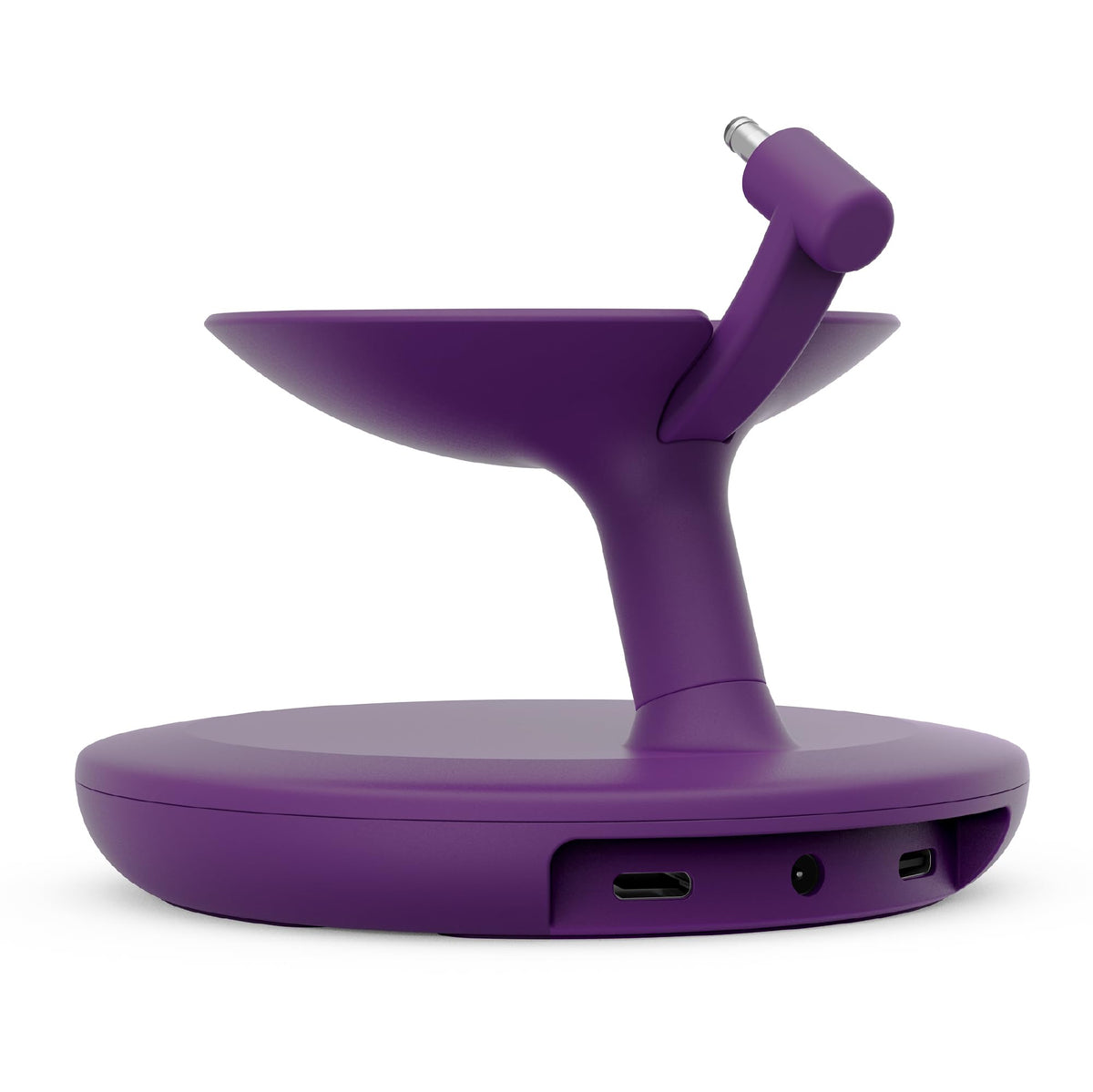 Mission Cables charging a phone on the stand, convenient accessible device charging