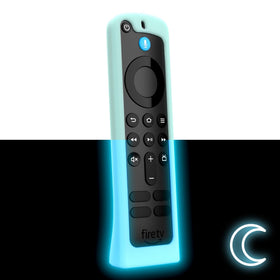 Mission Cables lime glow remote cover illuminating in low light for quick spotting