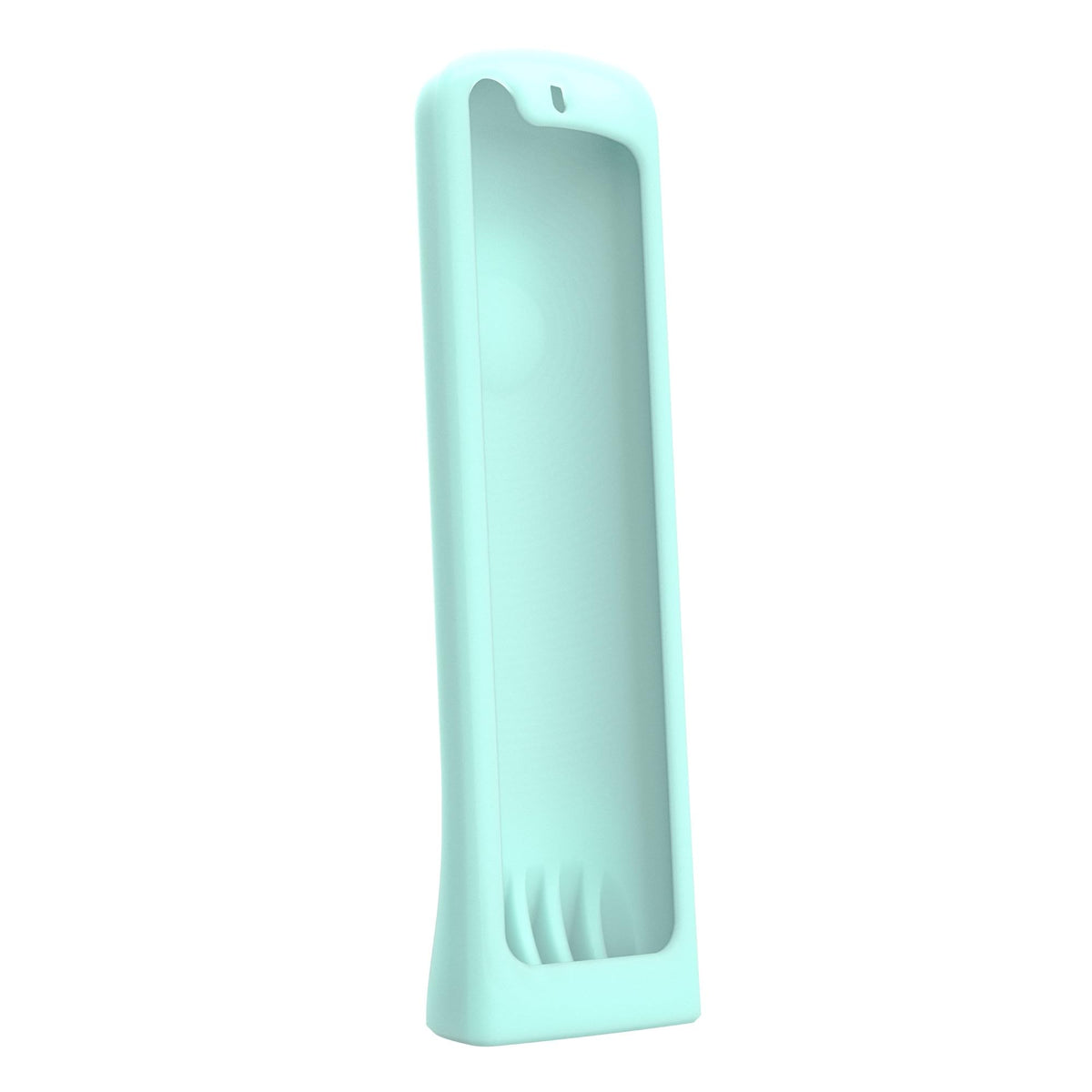 Mission Cables Standing Remote Cover on desk, remote stands upright for easy access