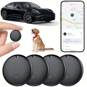 MIUXGIO front packaging showing four trackers and features for easy setup