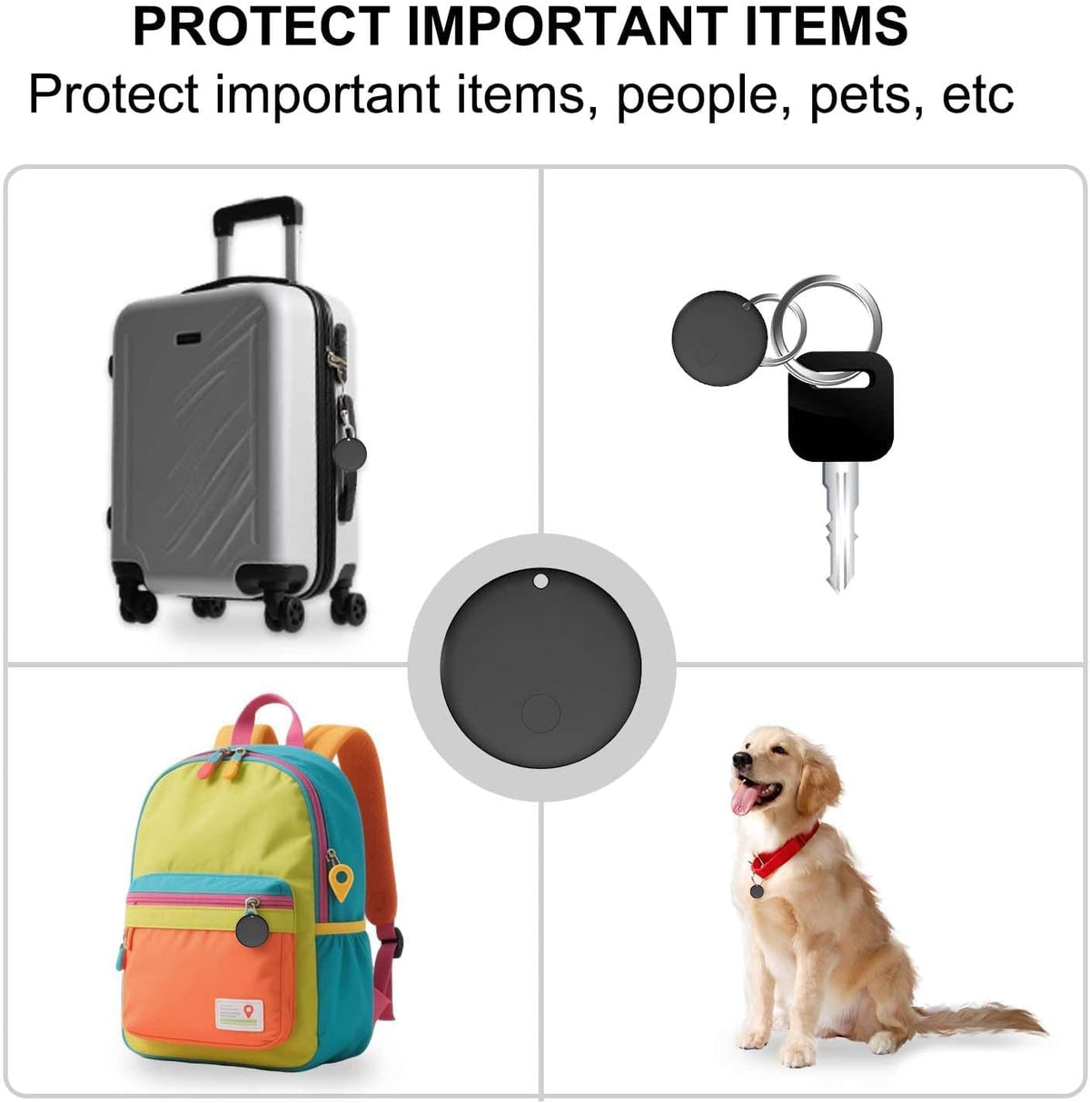 MIUXGIO 2-pack tracking keys, wallet, and luggage without subscription