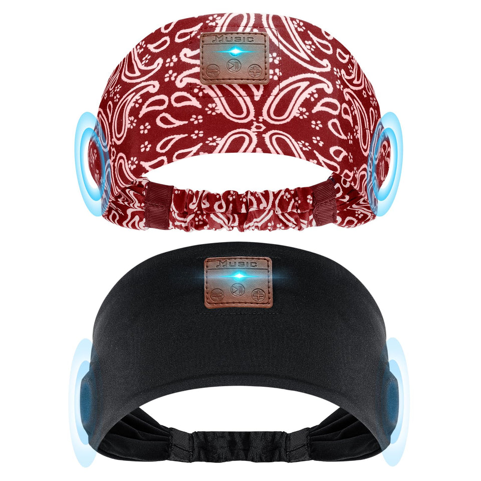 Mixiba front packaging showing both black and pattern red headbands and included accessories for easy choice