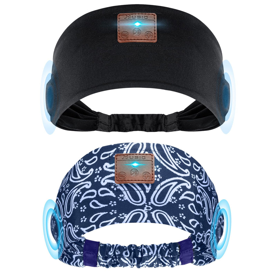 Mixiba front packaging showing two patterned blue and black headbands and accessories, easy gifting