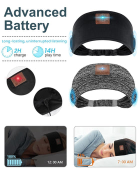 Mixiba headband worn by side sleeper demonstrating no ear pressure and better rest