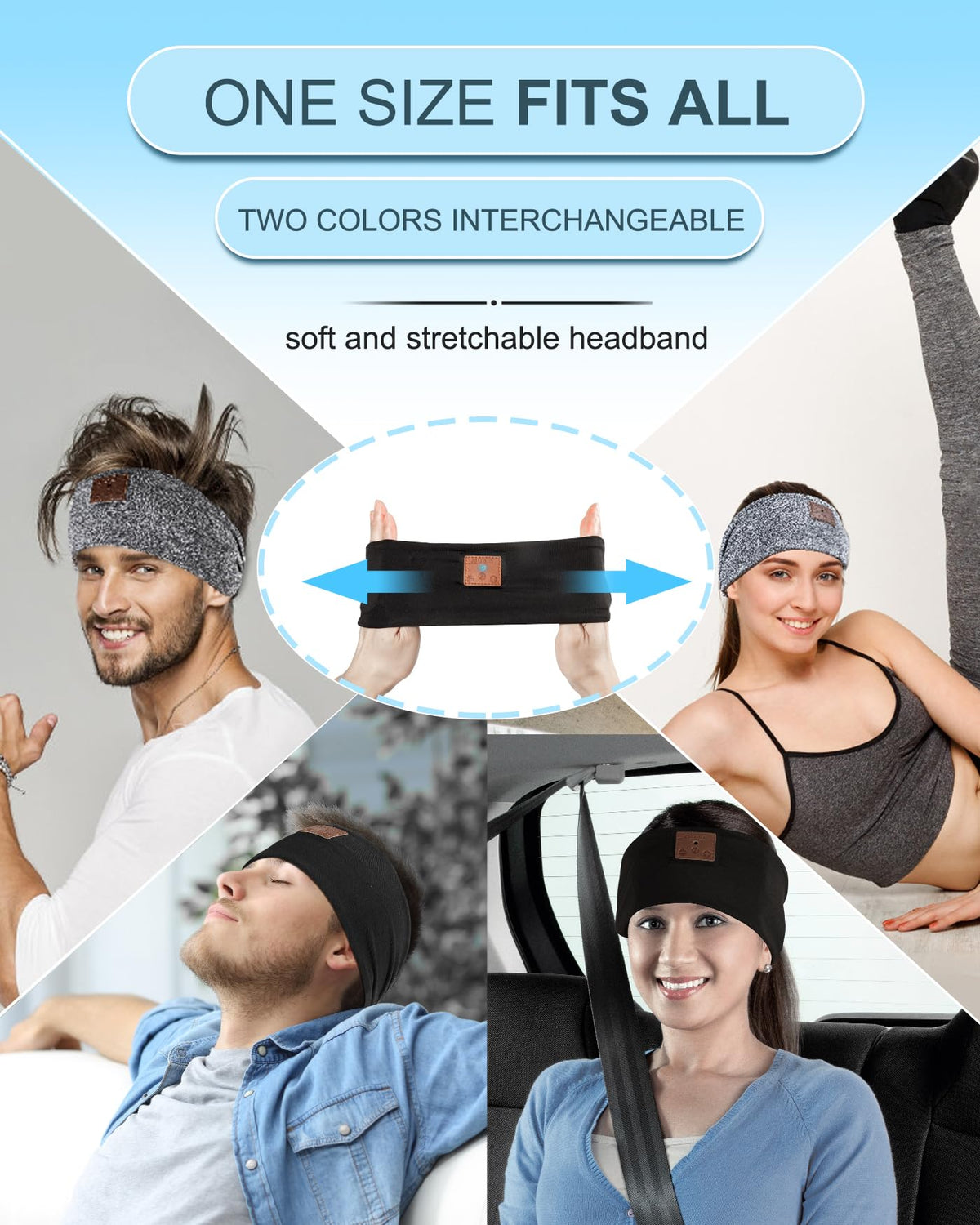 Mixiba worn in bed by side sleeper illustrating pressure-free nighttime audio