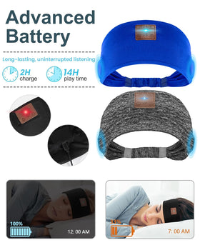 Mixiba headband in travel setting on airplane tray, discreet audio for travel comfort