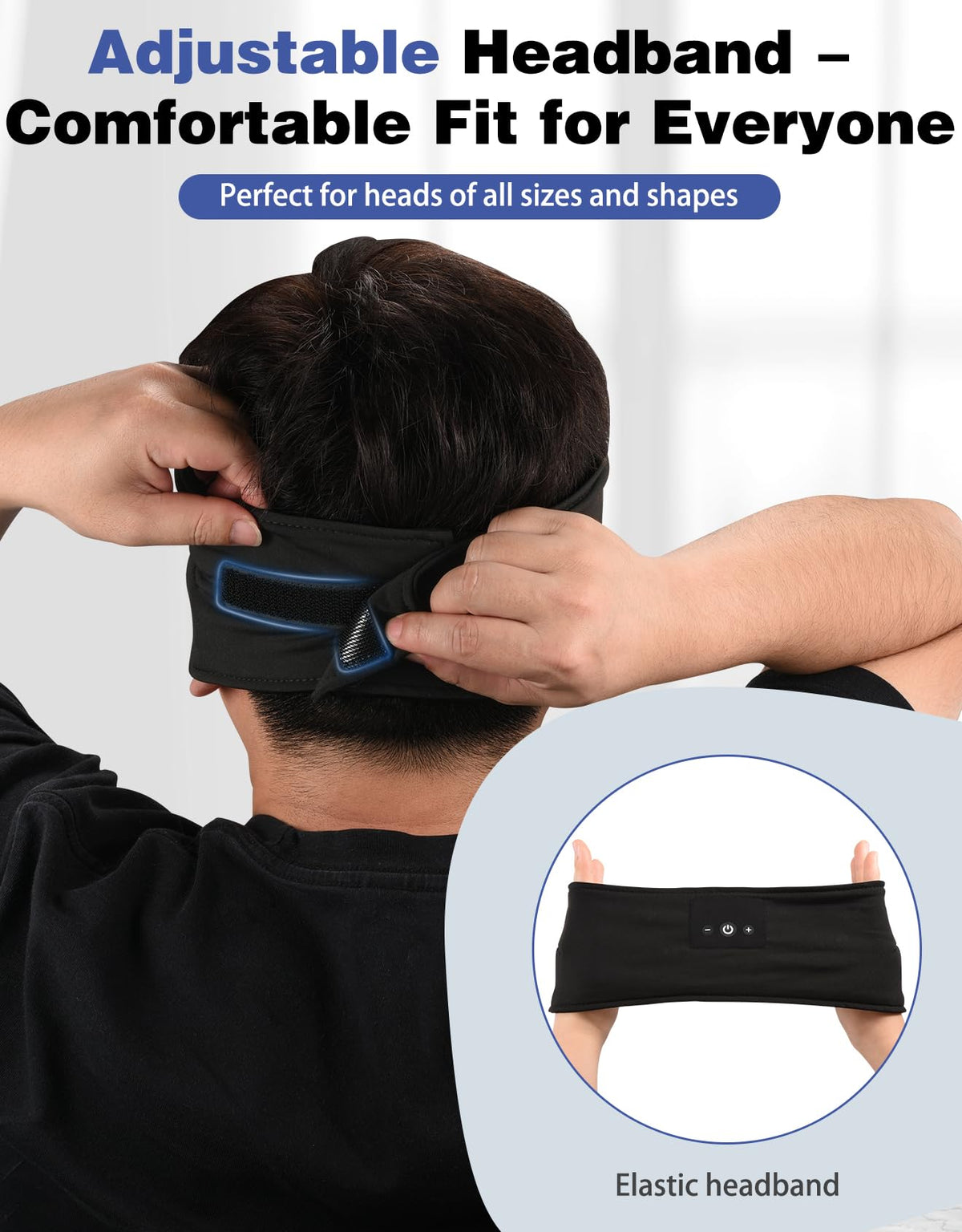 Mixiba ultra-thin speakers inside the headband for comfortable overnight listening.
