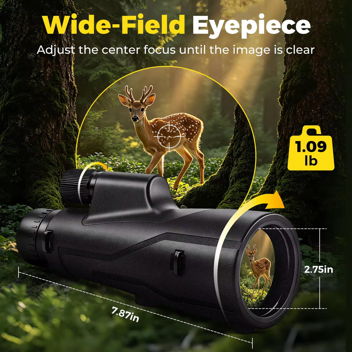 MIXIO 15x56 monocular—phone adapter in action for quick distant-shot capture.