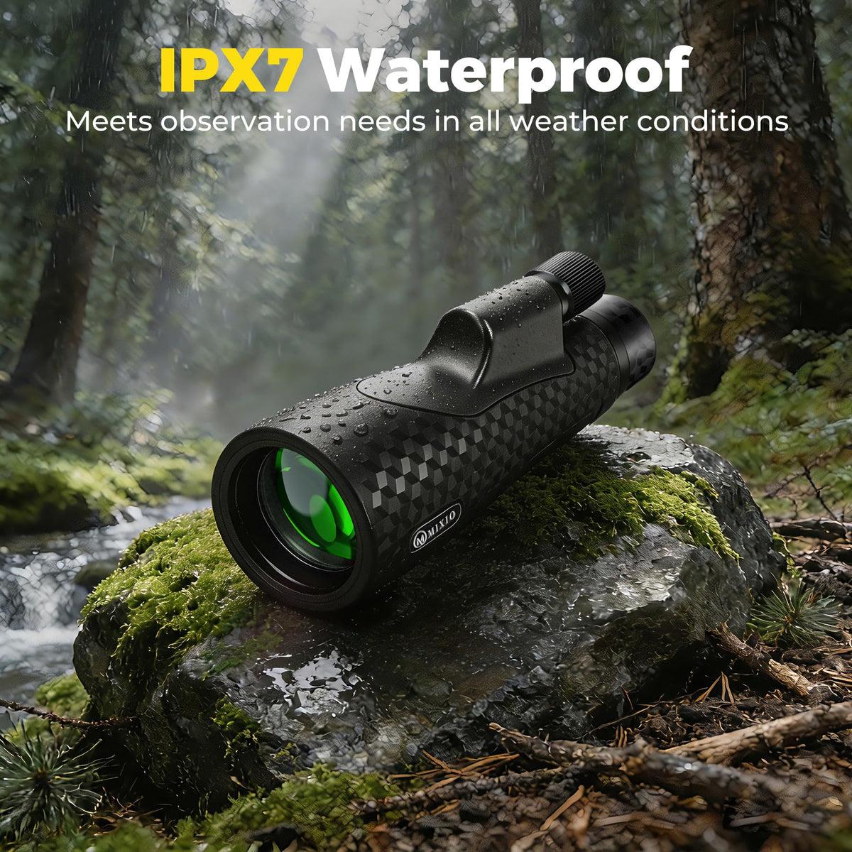 MIXIO full accessory kit laid out to protect optics and enhance use