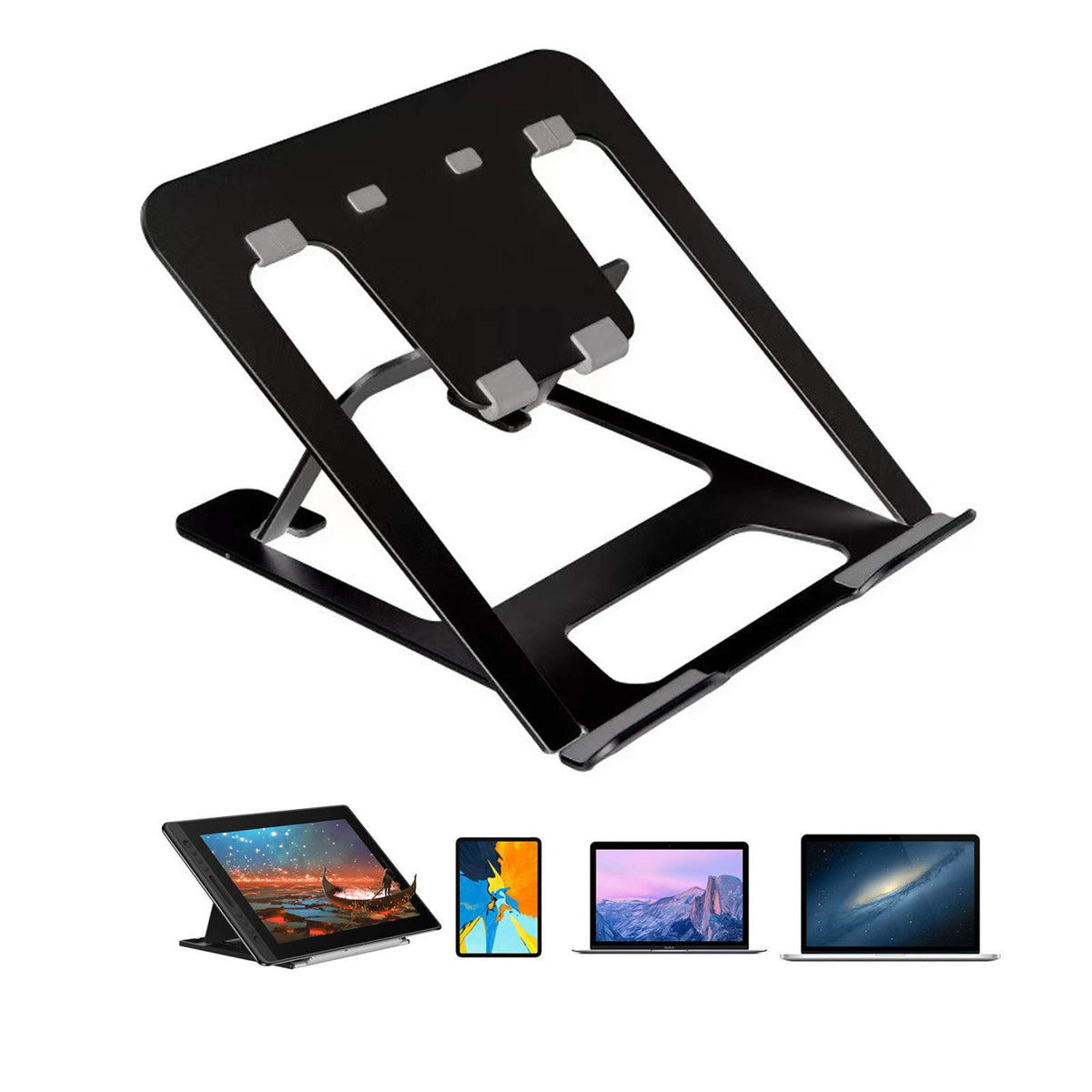 MIXJOY adjustable drawing tablet stand with aluminum build supports Wacom and XP-Pen for ergonomic drawing