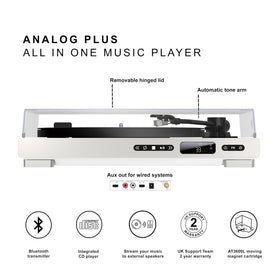 MIXX Analog Plus fully automatic turntable enables hands-free vinyl playback.