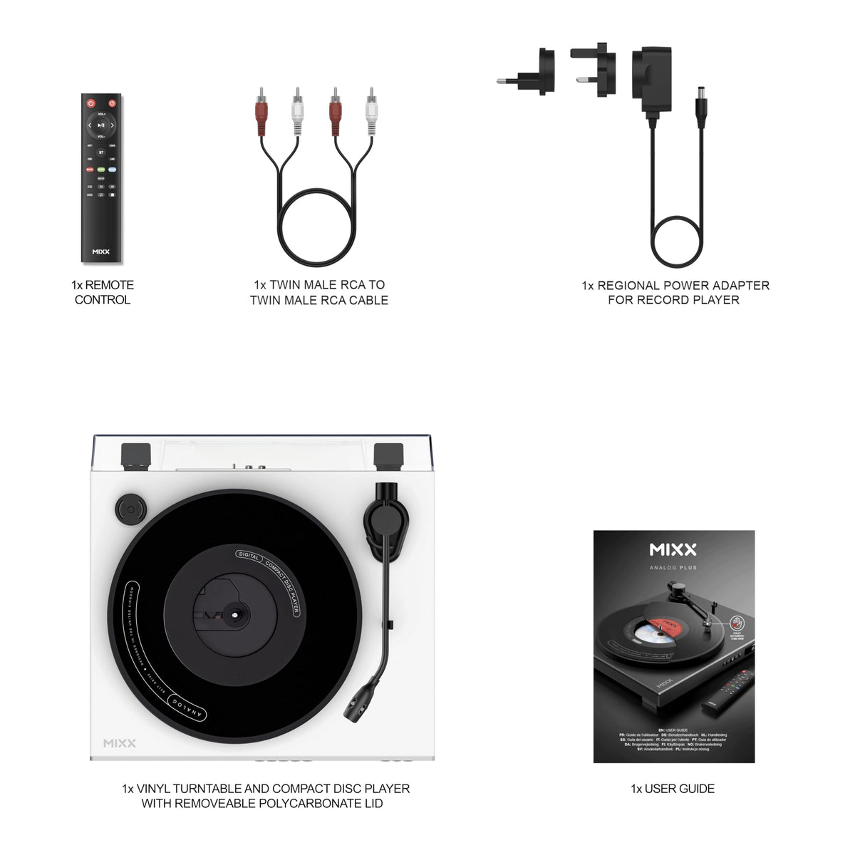 MIXX Analog Plus white finish complements modern interiors.