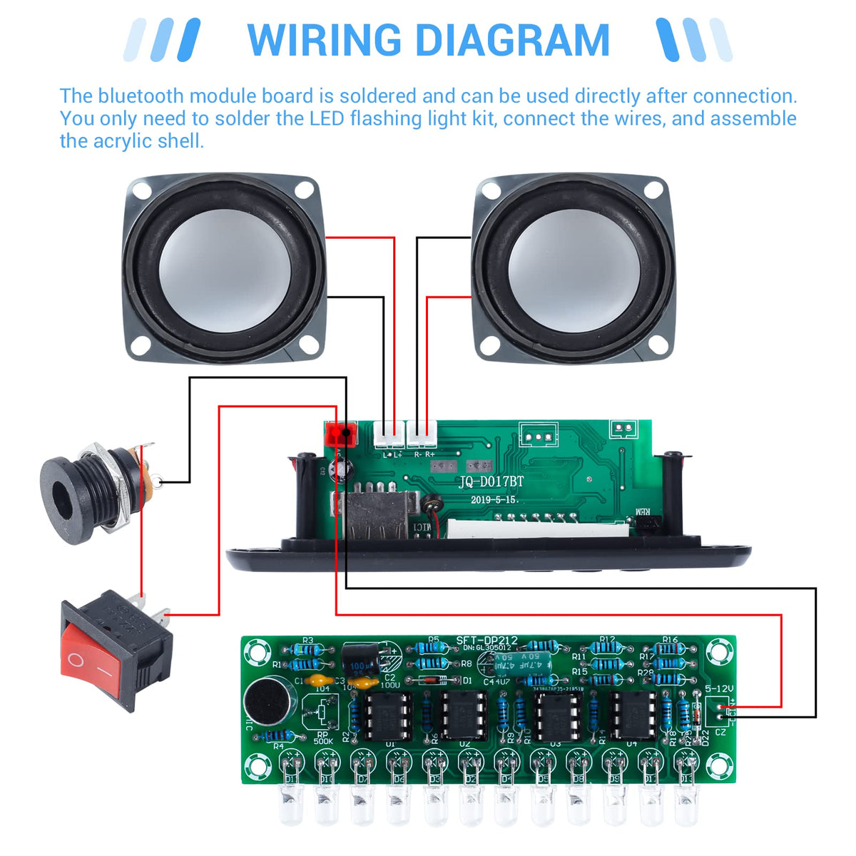 MiOYOOW digital display shows mode, volume, and frequency