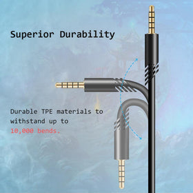 MJKOR durable TPE mute cable resistant to wear during long sessions.