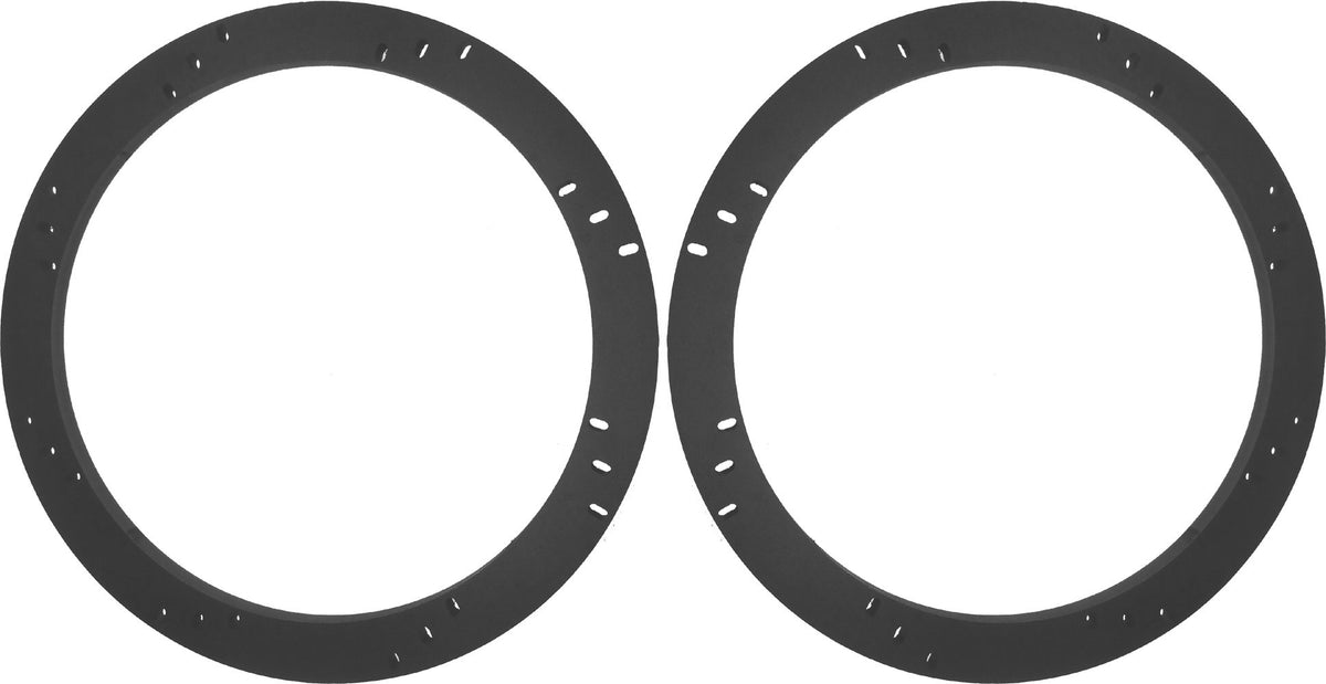 MJM Car Speaker Adapters front view showing ring dimensions and clean edge, improves fit