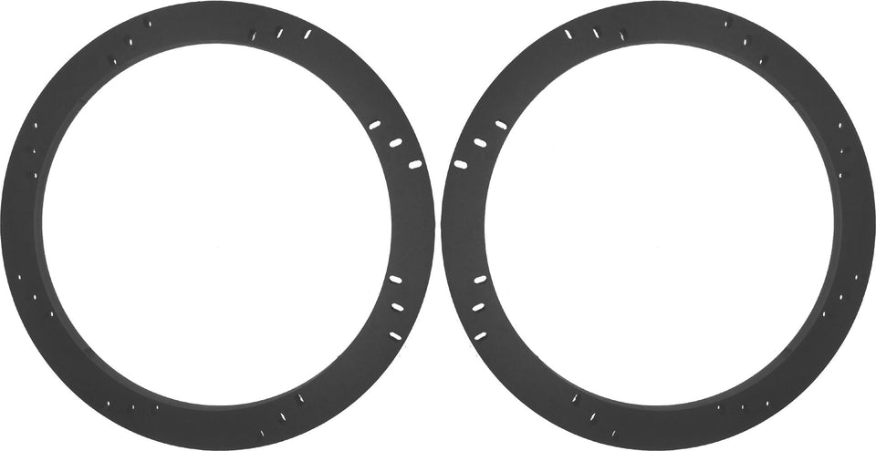 MJM Car Speaker Adapters front view showing ring dimensions and clean edge, improves fit