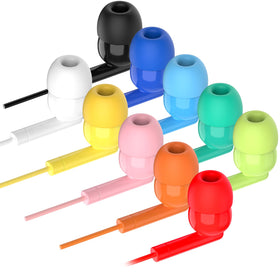 MKDTNJT kids earbuds 30-pack packaging for classroom distribution and easy counting