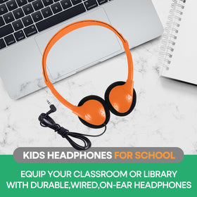MKDTNJT multi-color array of headsets easy to assign and identify by student