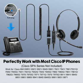 MKJ RJ9 connector detail ensuring simple Cisco phone connection