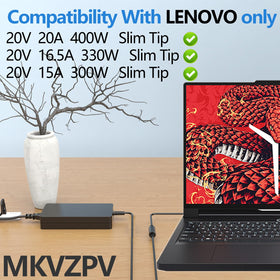 MKVZPV adapter showing Lenovo Legion compatibility and power delivery.