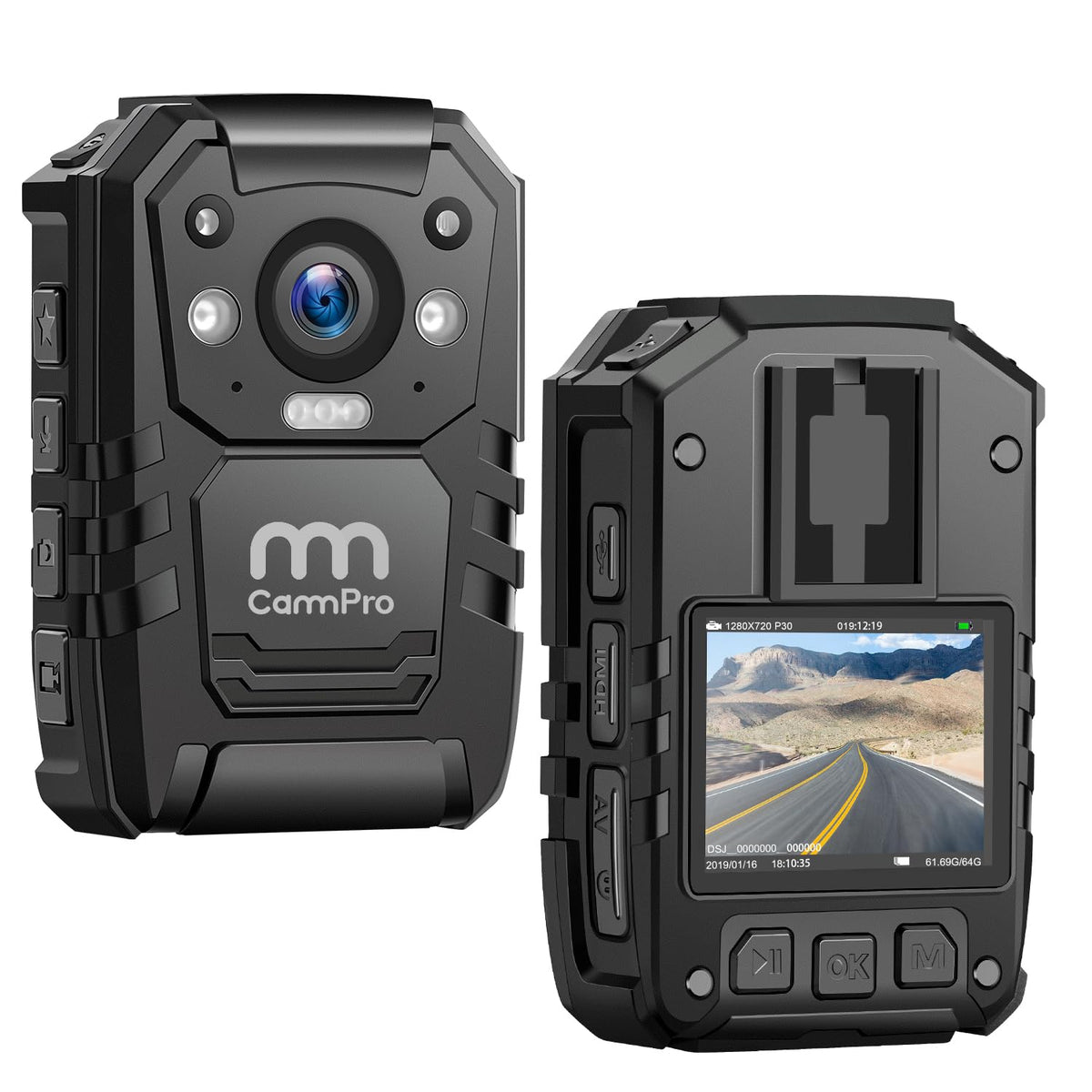 MM CAMMPRO I826 front view shows compact body and easy-access controls.
