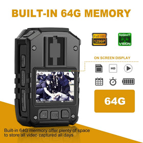 MM CAMMPRO I826 with 64GB memory for hours of recording.